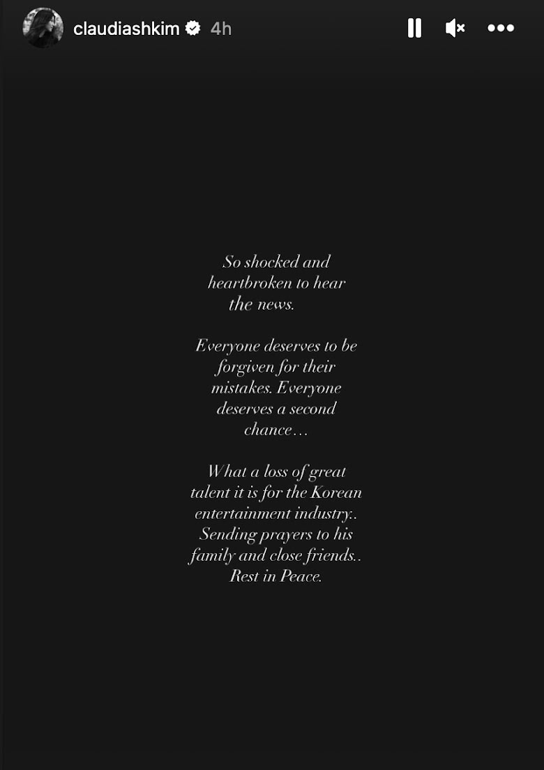Claudia Kim là một trong những ngôi sao đầu tiên đăng bài sau khi thông tin Lee Sun Kyun qua đời được xác nhận, Claudia Kim là một trong những ngôi sao đầu tiên đăng bài sau khi thông tin Lee Sun Kyun qua đời được xác nhận,
