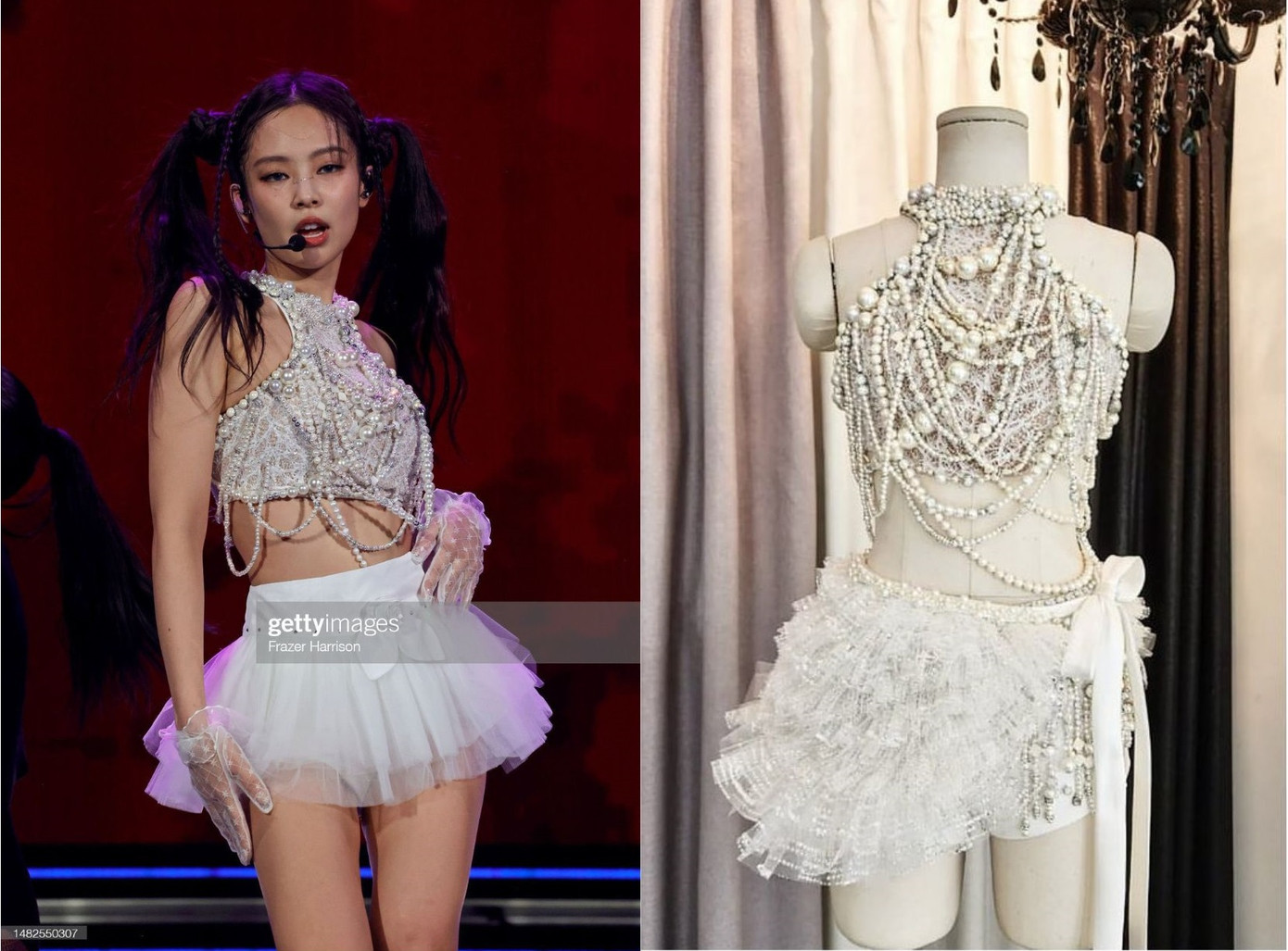 Trong sân khấu solo You &amp; Me, Jennie diện trang phục được thiết kế độc quyền bởi Dénicheur - thương hiệu Hàn Quốc từng cộng tác với nhiều idol K-Pop như aespa, Red Velvet, IU...