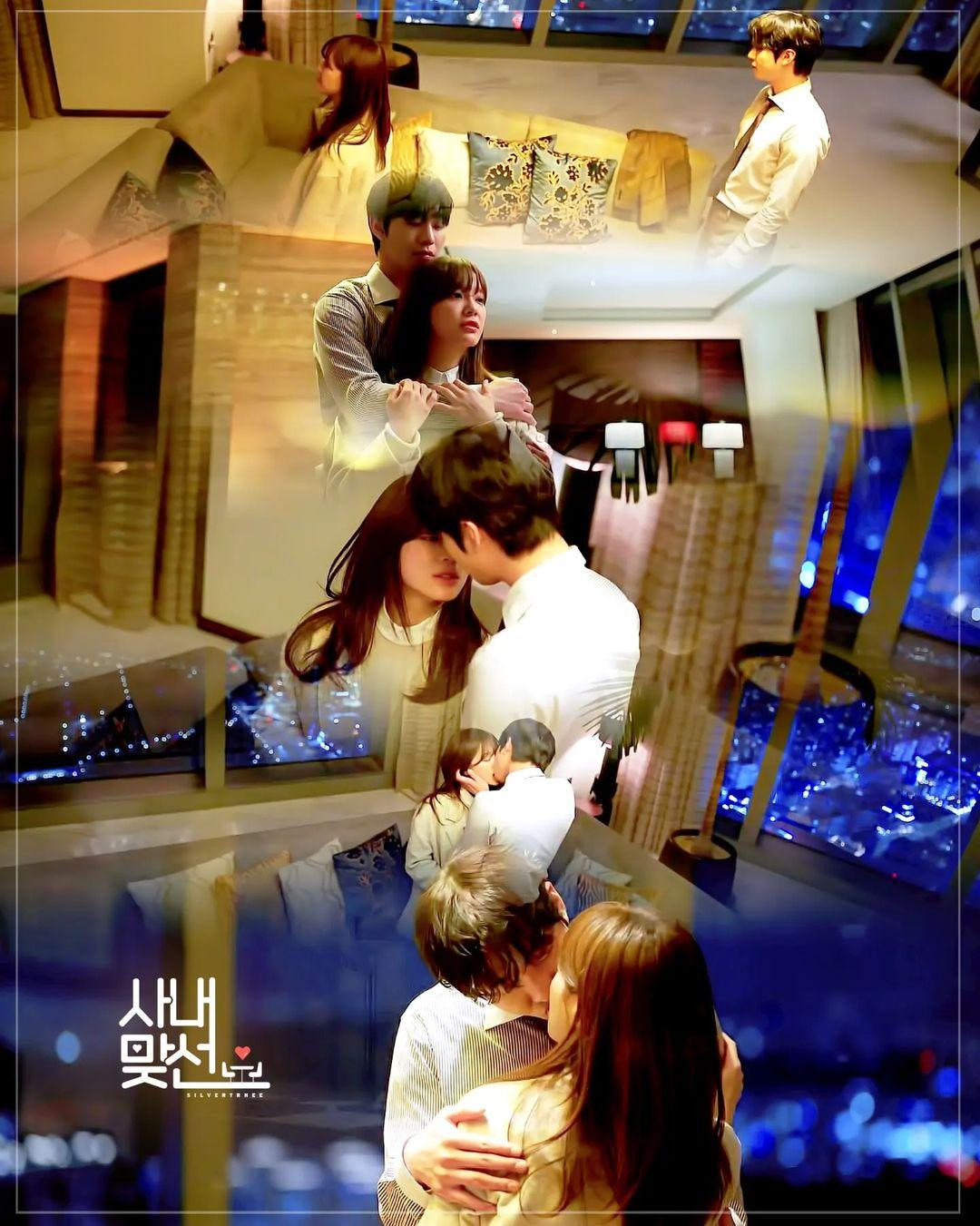 Cảnh hôn &quot;bạo&quot; nhất của Kim Sejeong (Ha Ri) và Ahn Hyo Seop (Tae Moo) trong tập 11 Hẹn Hò Chốn Công Sở. - Ảnh: silvertrhee