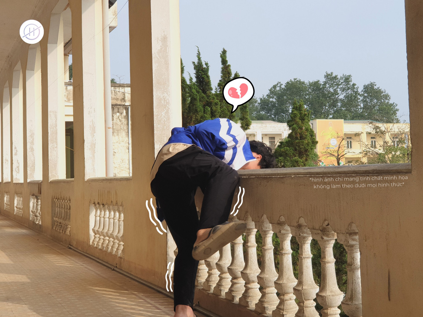 Con tim tan vỡ, chàng trai "đau đớn, gục ngã". Teen còn cẩn thận ghi chú trong ảnh "hình ảnh chỉ mang tính chất minh họa, không làm theo dưới mọi hình thức" để cảnh báo người xem, Con tim tan vỡ, chàng trai "đau đớn, gục ngã". Teen còn cẩn thận ghi chú trong ảnh "hình ảnh chỉ mang tính chất minh họa, không làm theo dưới mọi hình thức" để cảnh báo người xem,