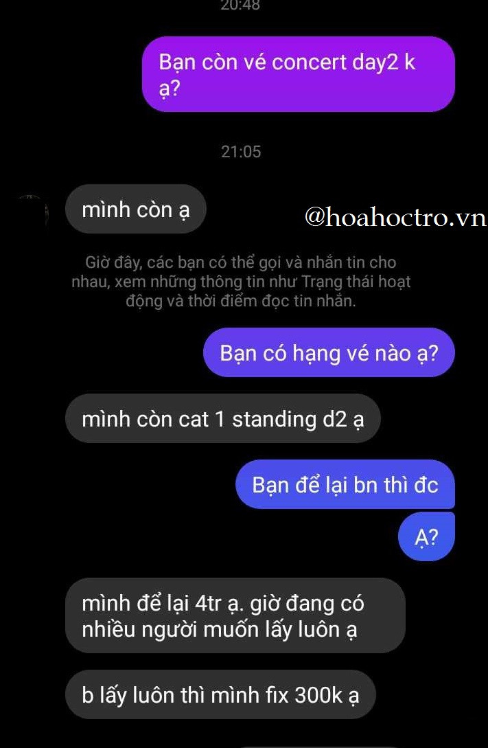 Không còn chuyện 5 triệu hay 5,8 triệu đồng/ cặp vé CAT 1 Standing (gốc 5,8 triệu đồng), ngay tối 29/7, khán giả chỉ có thể mua lại vé này với mức giá 3,5 triệu tới 4 triệu đồng, tùy người bán. Không còn chuyện 5 triệu hay 5,8 triệu đồng/ cặp vé CAT 1 Standing (gốc 5,8 triệu đồng), ngay tối 29/7, khán giả chỉ có thể mua lại vé này với mức giá 3,5 triệu tới 4 triệu đồng, tùy người bán.