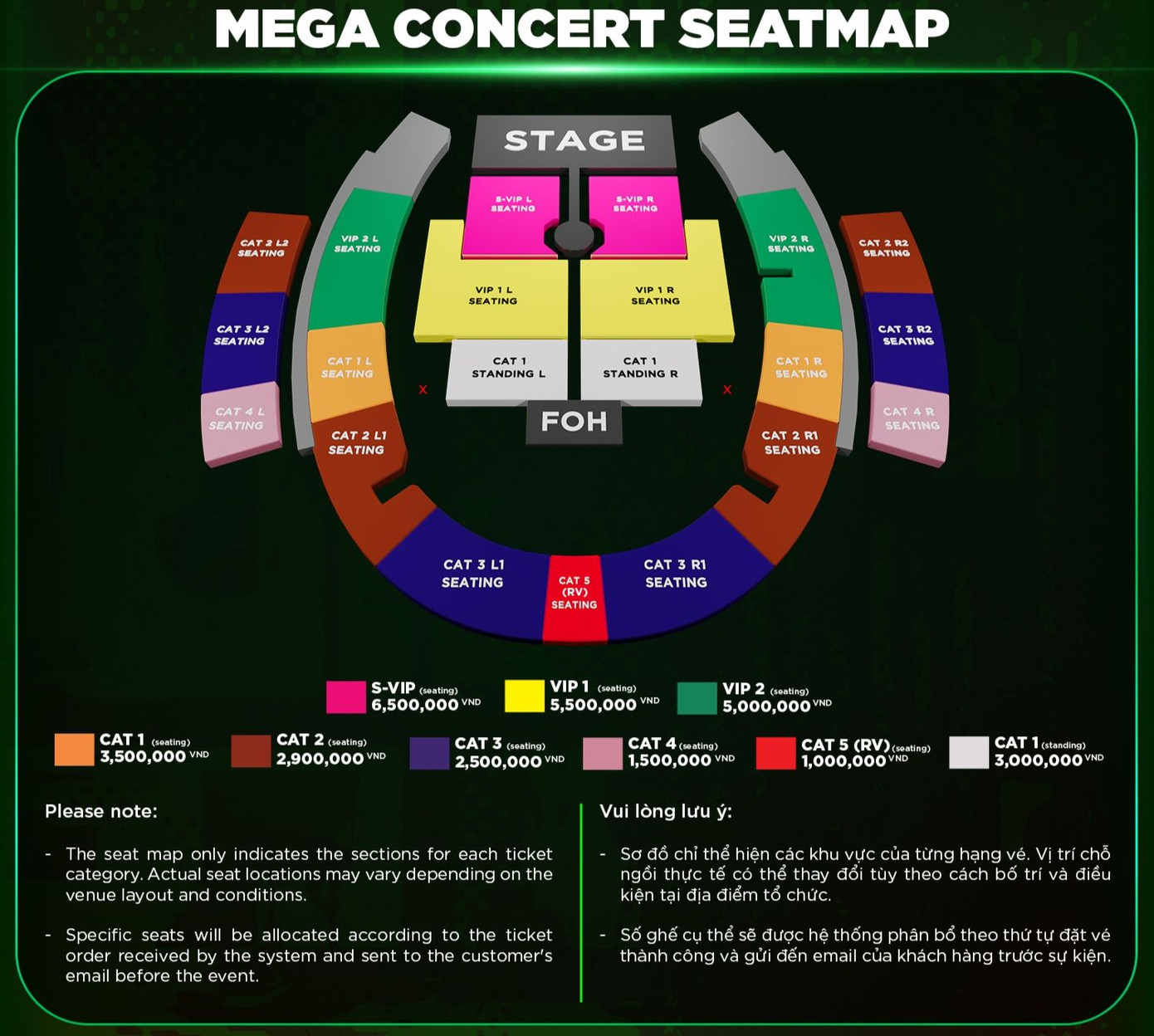 Giá gốc của đại nhạc hội này từ 1 triệu - 6,5 triệu đồng.