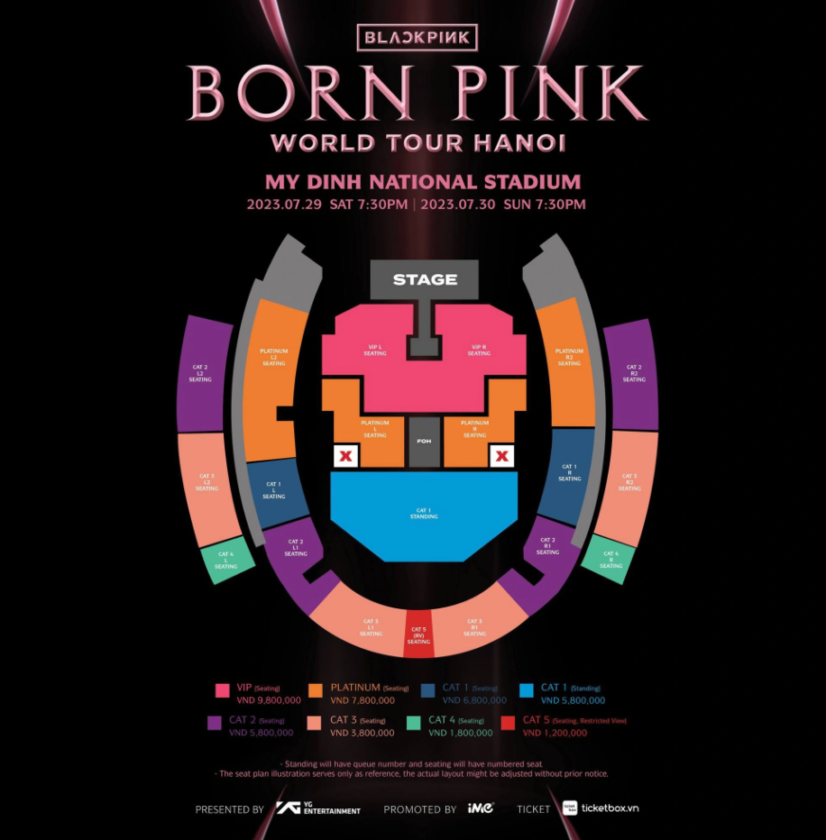 Sơ đồ concert Born Pink của BLACKPINK tại Hà Nội. Sơ đồ concert Born Pink của BLACKPINK tại Hà Nội.