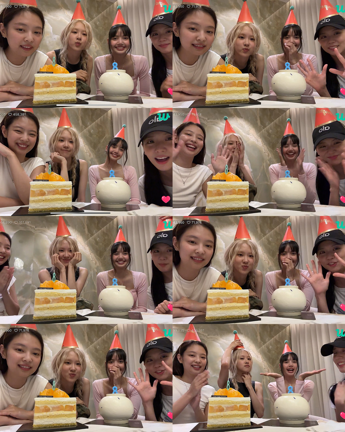 Muôn sắc thái của bốn cô gái trong buổi live. Muôn sắc thái của bốn cô gái trong buổi live.