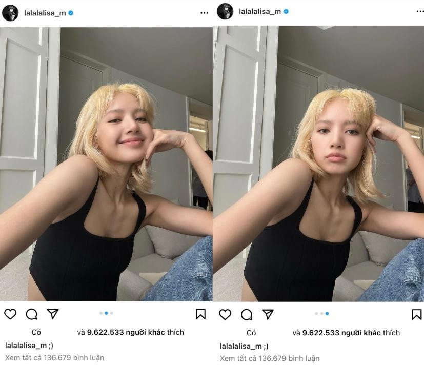 Bức ảnh gốc đơn giản nhưng cuốn hút của Lisa nhận về "triệu tim". Bức ảnh gốc đơn giản nhưng cuốn hút của Lisa nhận về "triệu tim".