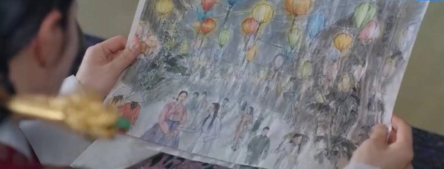 Gyeseong có lẽ đã ghé thăm Việt Nam, bởi vậy, hình ảnh áo dài và nón lá truyền thống của Việt Nam đã xuất hiện trong bức tranh anh gửi về cho mẹ. Gyeseong có lẽ đã ghé thăm Việt Nam, bởi vậy, hình ảnh áo dài và nón lá truyền thống của Việt Nam đã xuất hiện trong bức tranh anh gửi về cho mẹ.