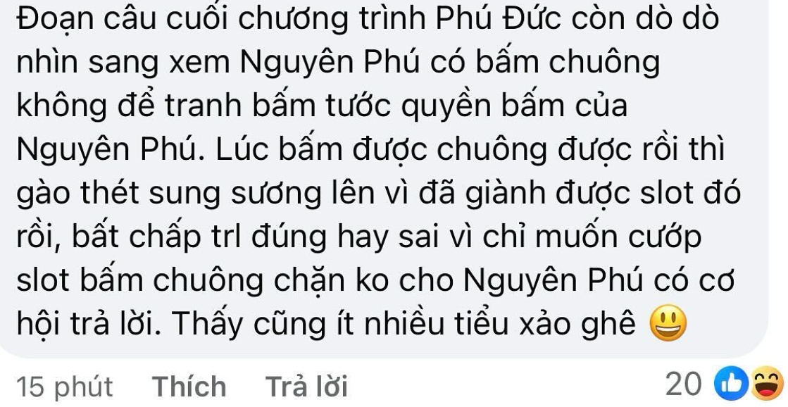 Những bình luận, bài đăng chê trách thái độ của Phú Đức tạo ra tranh cãi căng thẳng. Những bình luận, bài đăng chê trách thái độ của Phú Đức tạo ra tranh cãi căng thẳng.