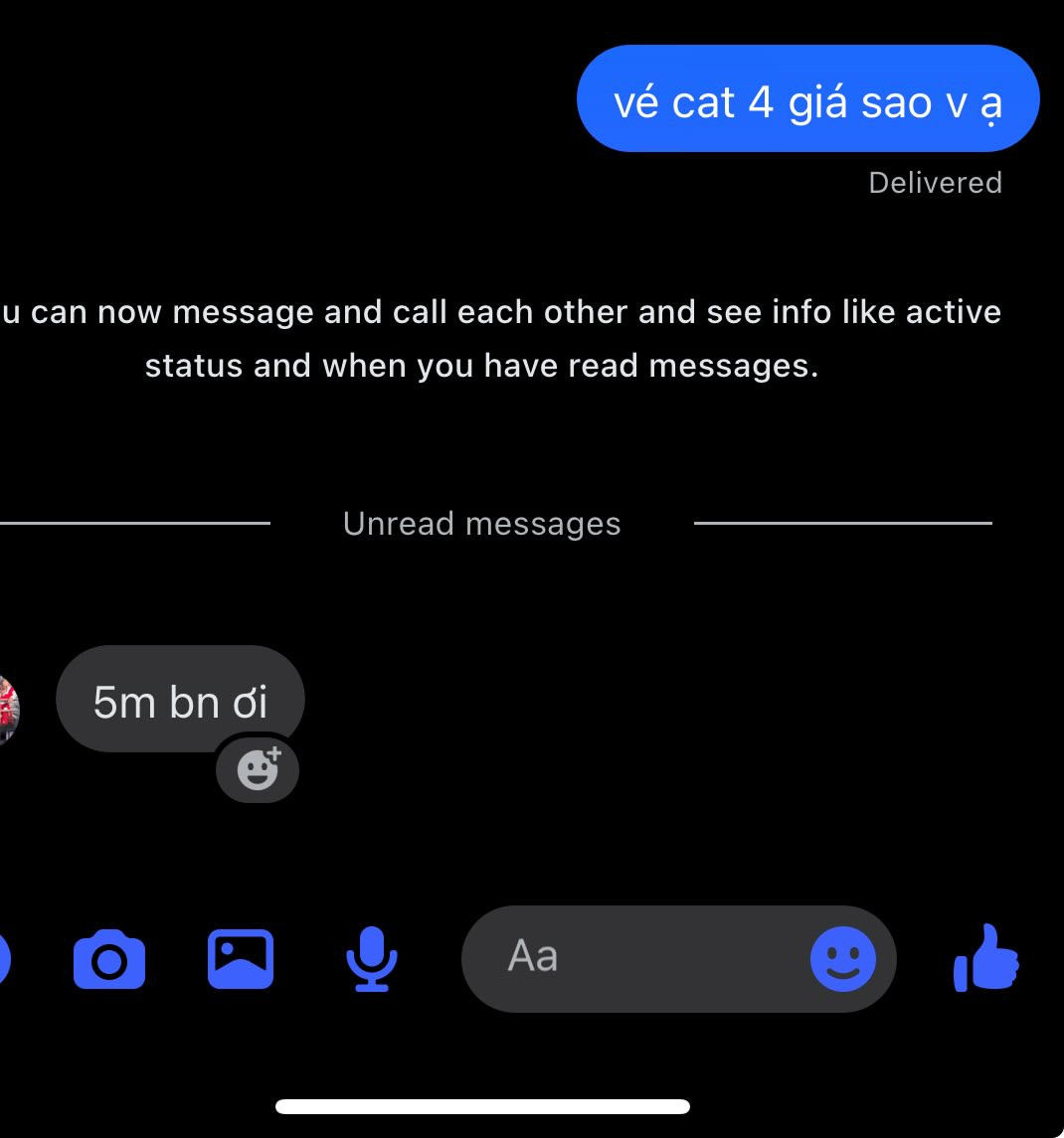 Một cư dân mạng chia sẻ bức ảnh "hỏi chơi" "phe vé", CAT4 bị rao bán 5 triệu đồng, cao hơn 3,5 triệu đồng so với giá gốc, trong khi đây là hạng vé áp chót và có tầm nhìn xa và khá khuất. - Ảnh: quynhhhuongggg/Threads