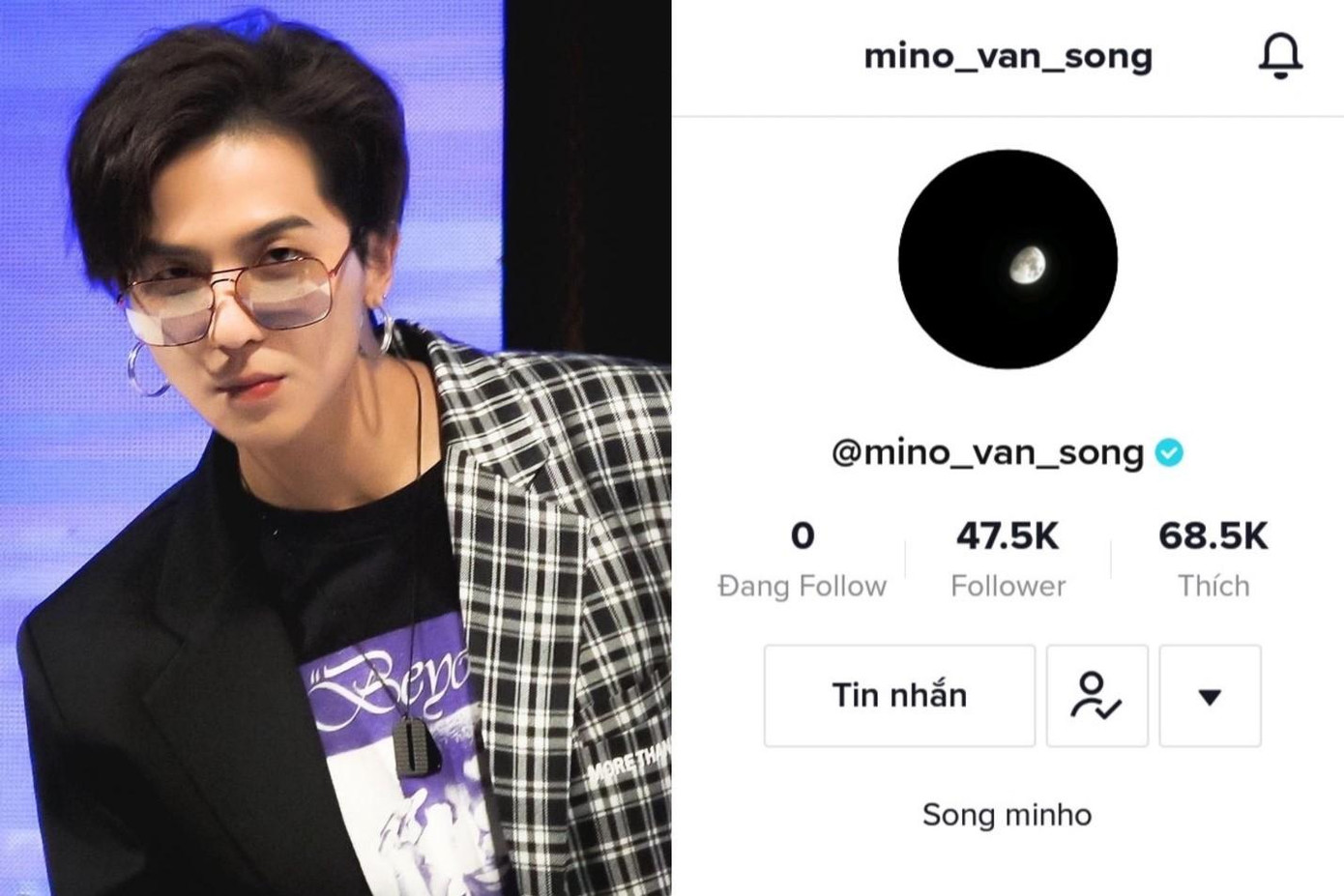 Tài khoản TikTok của Mino. Tài khoản TikTok của Mino.