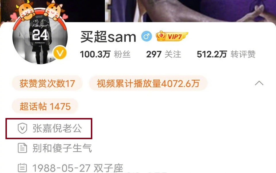 Mô tả của Weibo Mãi Siêu vẫn ghi "Chồng của Trương Gia Nghê" dù tin đồn hôn nhân của anh và Trương Gia Nghê đã tan vỡ từ lâu. Mô tả của Weibo Mãi Siêu vẫn ghi "Chồng của Trương Gia Nghê" dù tin đồn hôn nhân của anh và Trương Gia Nghê đã tan vỡ từ lâu.