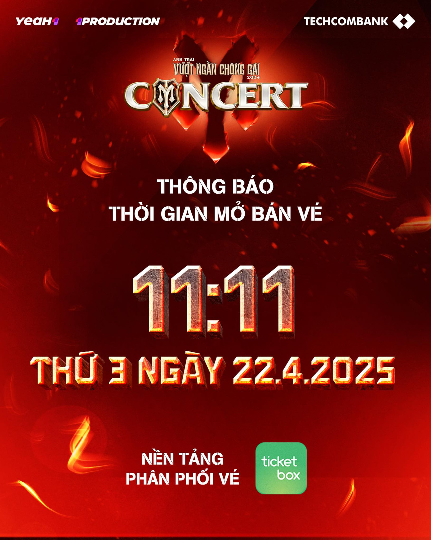 Thời gian mở bán vé chính thức.