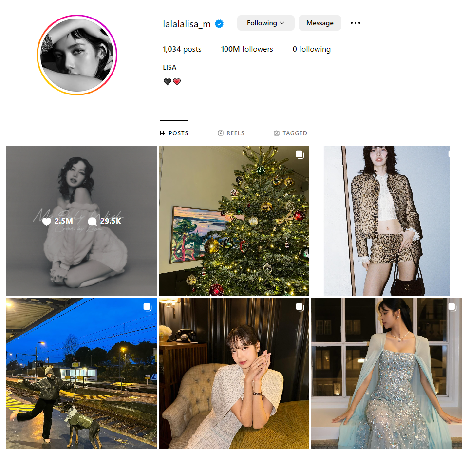 Lisa chiếm trọn truyền thông bằng MV cover My Only Wish và dấu mốc Instagram mới. Lisa chiếm trọn truyền thông bằng MV cover My Only Wish và dấu mốc Instagram mới.