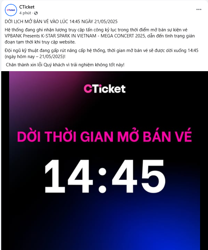 Bài thông báo sau khi chỉnh sửa chỉn chu hơn, được netizen khen ngợi. Bài thông báo sau khi chỉnh sửa chỉn chu hơn, được netizen khen ngợi.