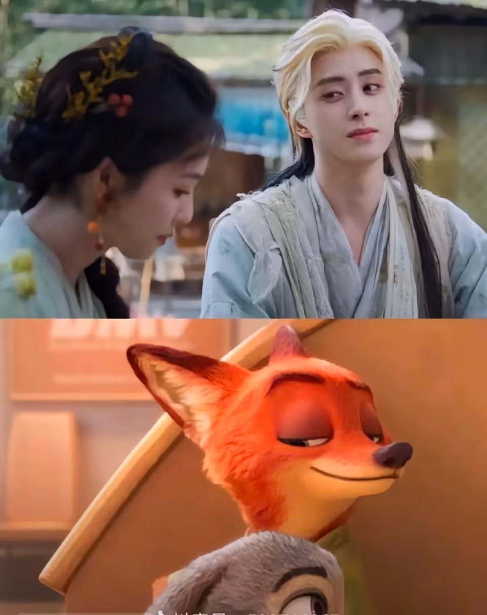 Biểu cảm "si mê, thấu tỏ lòng nàng" của "hồ ly A Thất" (bản nhập mộng) của điện chủ Phạn Việt gợi nhớ chú cáo Nick (Zootopia). Biểu cảm "si mê, thấu tỏ lòng nàng" của "hồ ly A Thất" (bản nhập mộng) của điện chủ Phạn Việt gợi nhớ chú cáo Nick (Zootopia).