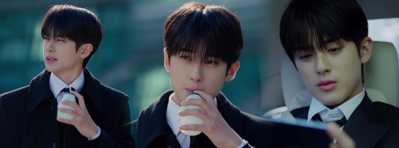 Cha Jin Wook có màn ra mắt ấn tượng với khí chất cao ngạo nhưng đột nhiên "đáng yêu ngang" khi cầm và uống chai sữa chuối. Cha Jin Wook có màn ra mắt ấn tượng với khí chất cao ngạo nhưng đột nhiên "đáng yêu ngang" khi cầm và uống chai sữa chuối.