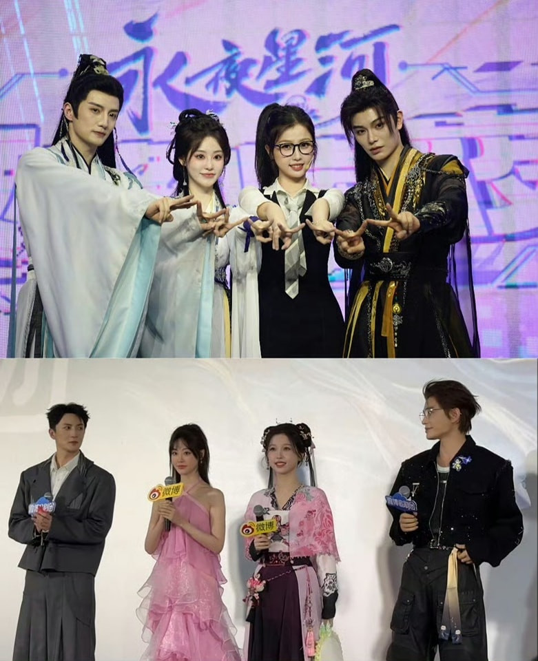 Tới buổi tuyên truyền tại Sina ngày 6/11, Ngu Thư Hân là người duy nhất mặc đồ cổ trang, được xem như một pha &quot;đổi đồ&quot; công bằng.