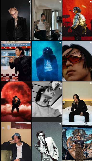 "Feed IG" trông ngẫu nhiên nhưng "nghệ củ" của DPR IAN. Anh có kiểu chụp ảnh tay phải chống cằm là "đặc điểm nhận diện" riêng.