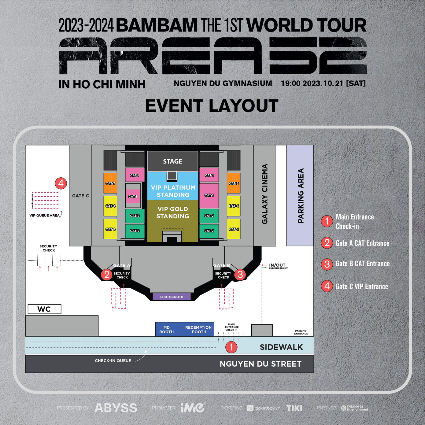 Sơ đồ chi tiết của concert.