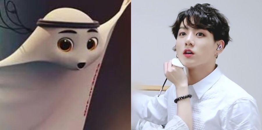 Biểu cảm như hai giọt nước của La'eeb và Jung Kook. - Ảnh: @starfess Biểu cảm như hai giọt nước của La'eeb và Jung Kook. - Ảnh: @starfess