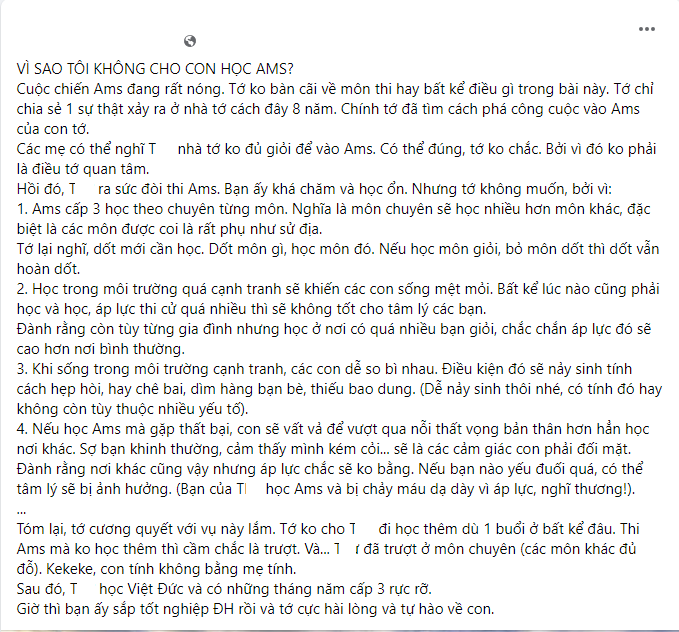 Bài đăng của chị H.V.T đang thu hút nhiều ý kiến trái chiều. Bài đăng của chị H.V.T đang thu hút nhiều ý kiến trái chiều.