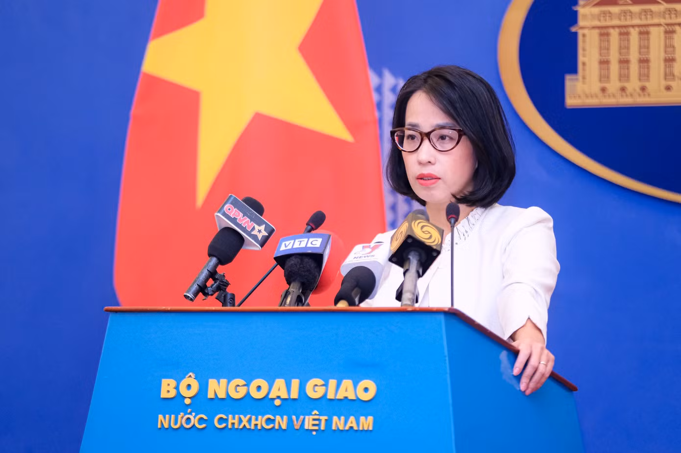 Phó Phát ngôn viên Bộ Ngoại giao Phạm Thu Hằng. (Ảnh: Mofa)