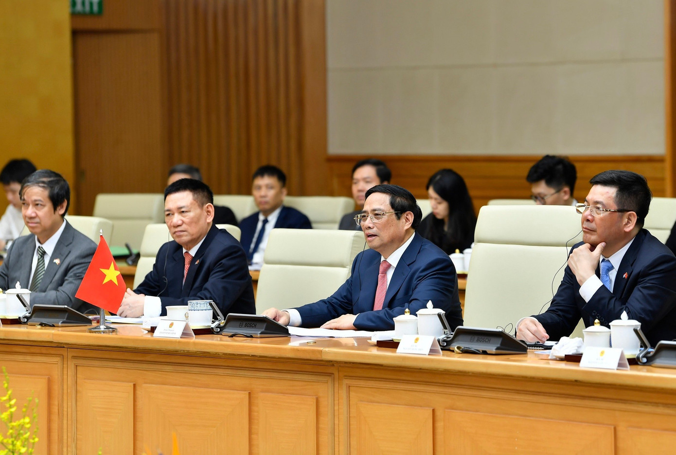 Thủ tướng Phạm Minh Chính tại cuộc hội đàm. (Ảnh: Như Ý)