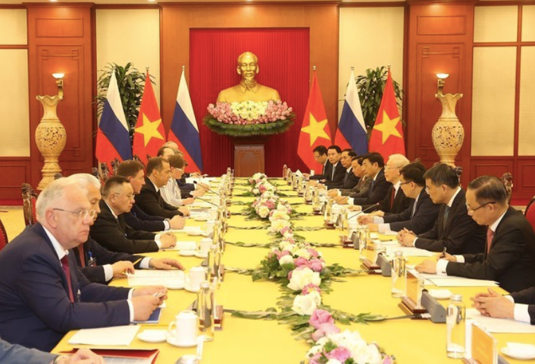 Toàn cảnh cuộc hội đàm. (Ảnh: TTXVN)