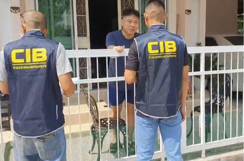 Người đàn ông Việt Nam bị cảnh sát Thái Lan bắt giữ.