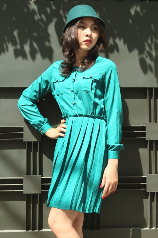 Mix váy áo cực xinh với gam màu xanh ảnh 3