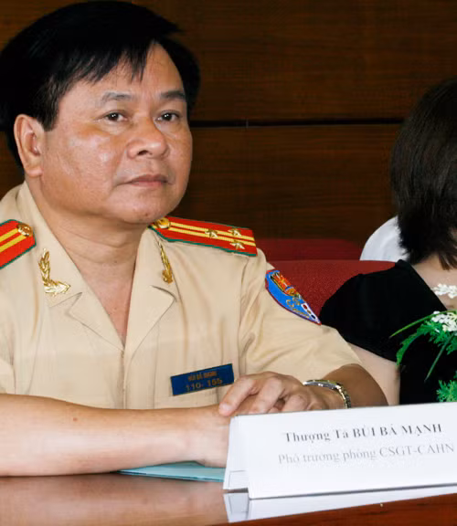 Thượng tá Bùi Bá Mạnh - Phó trưởng phòng CSGT - Công an Hà Nội. Ảnh: Minh Đức. Thượng tá Bùi Bá Mạnh - Phó trưởng phòng CSGT - Công an Hà Nội. Ảnh: Minh Đức