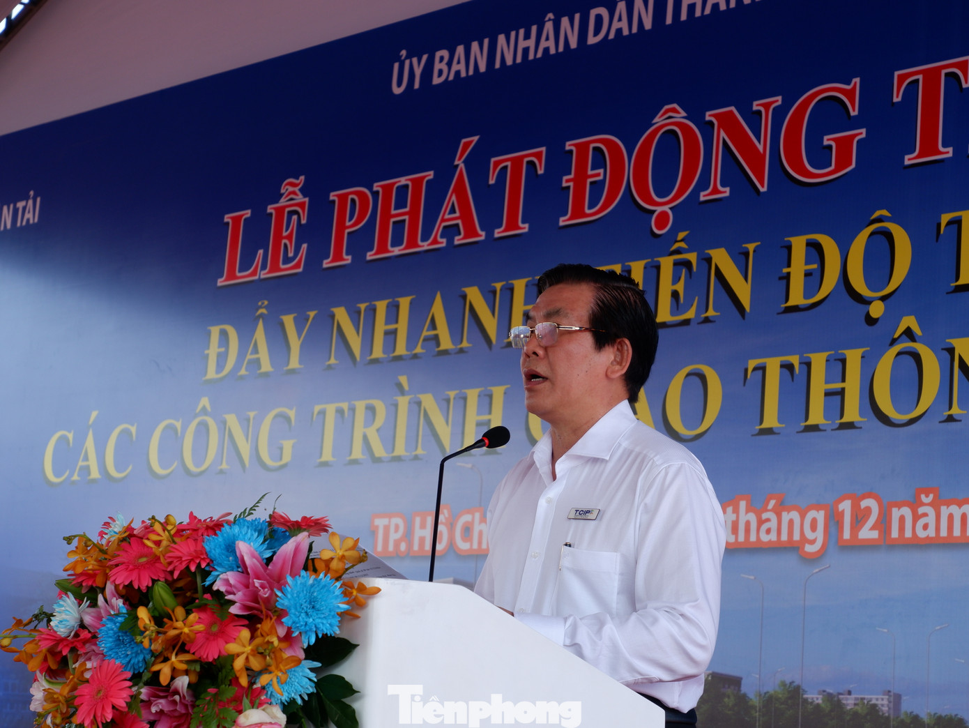 Ông Lương Minh Phúc - Giám đốc Ban Giao thông TPHCM phát biểu tại buổi lễ.