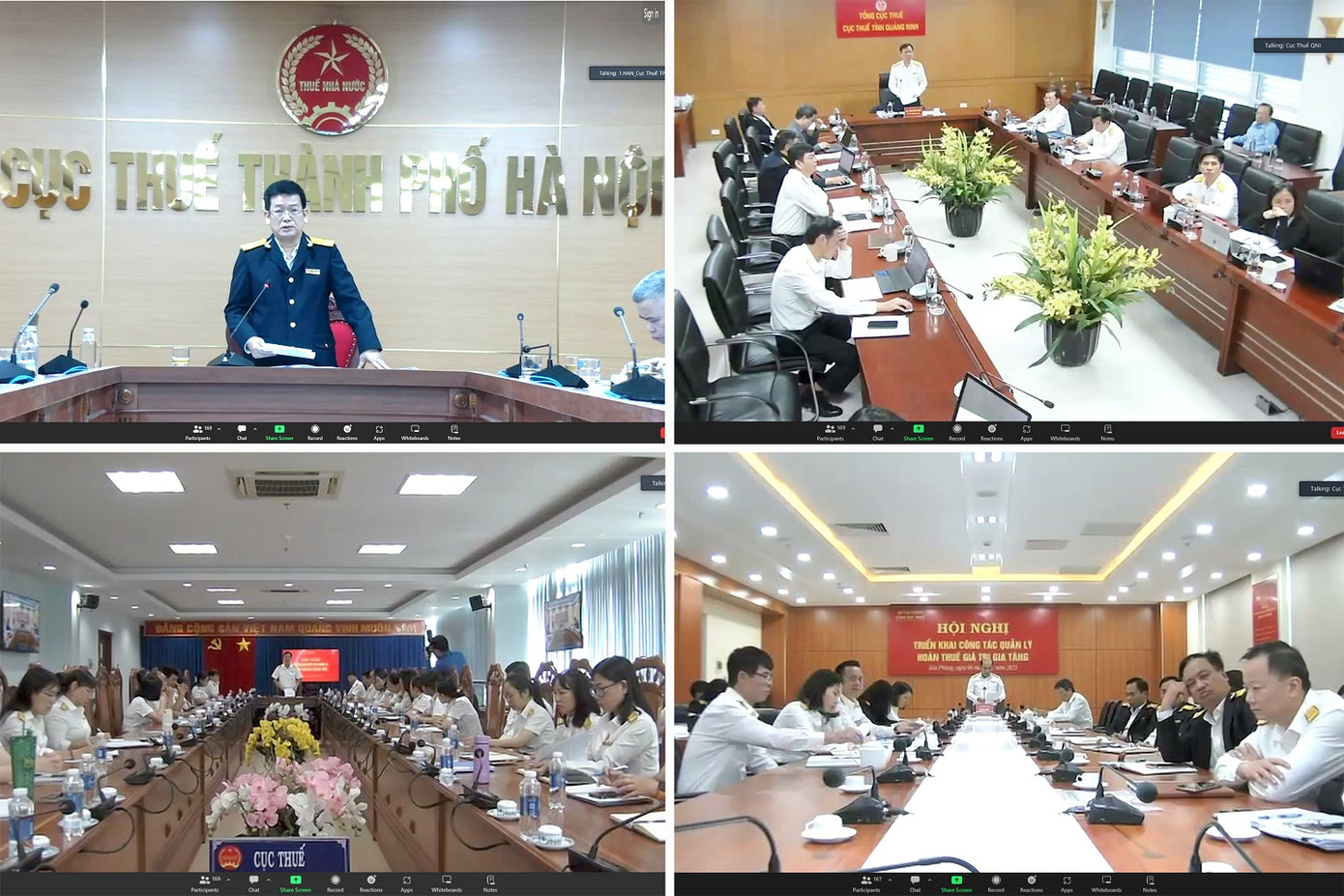 Đại diện lãnh đạo các Cục Thuế phát biểu tại hội nghị