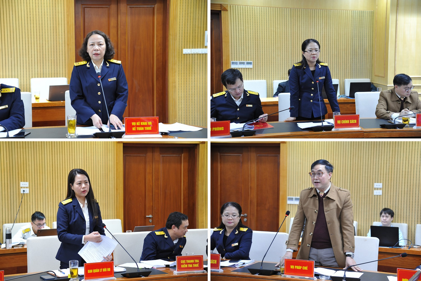 Đại diện lãnh đạo các đơn vị thuộc Tổng cục Thuế giải đáp những vướng mắc của các Cục Thuế