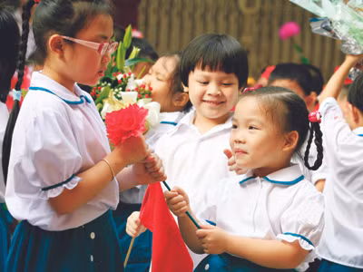 Học sinh tiểu học trong mùa khai giảng năm ngoái	Ảnh: P.V