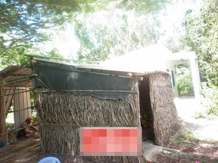 Căn chòi tạm nơi tên Tuấn Em đã ép 2 đứa con chị Lan làm nô lệ tình dục