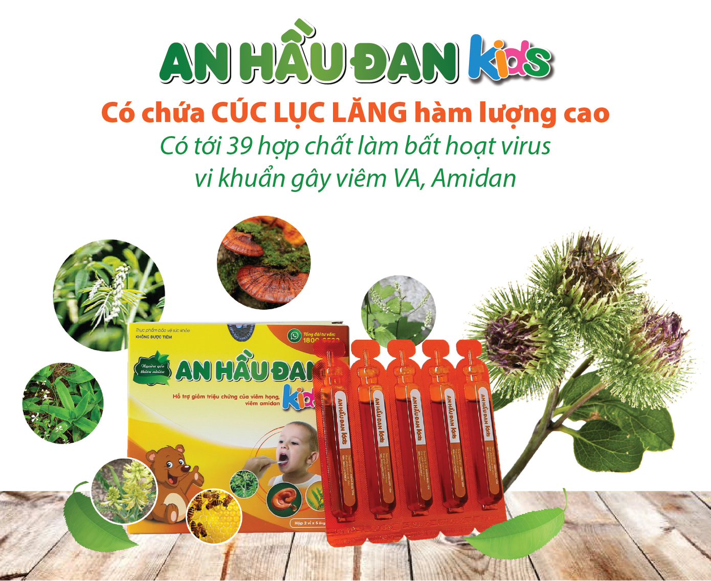 An Hầu Đan Kids chứa các thảo dược vàng nào? ảnh 1