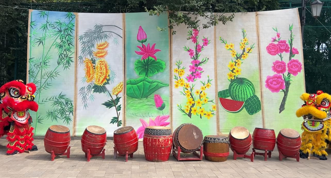 Khu vực chụp ảnh lưu niệm tại "Góc Việt Nam".