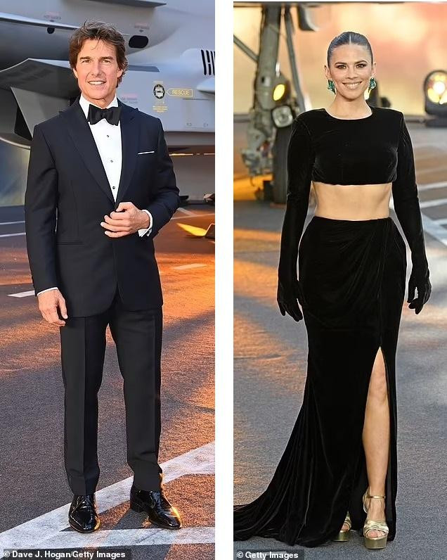 Hayley Atwell đến ủng hộ Tom Cruise trong buổi ra mắt “Top Gun: Maverick” ở London.