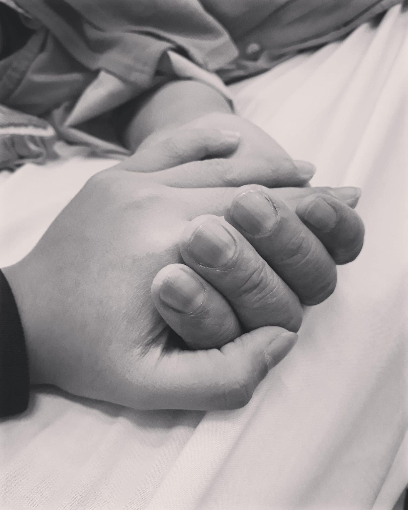 Chỉ có thể nắm lấy bàn tay cha những ngày trên giường bệnh. (Ảnh: N.K) Chỉ có thể nắm lấy bàn tay cha những ngày trên giường bệnh. (Ảnh: N.K)