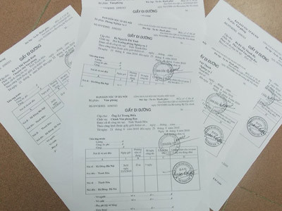 Giấy đi đường được cấp để hợp thức hoá việc việc rút tiền ngân sách