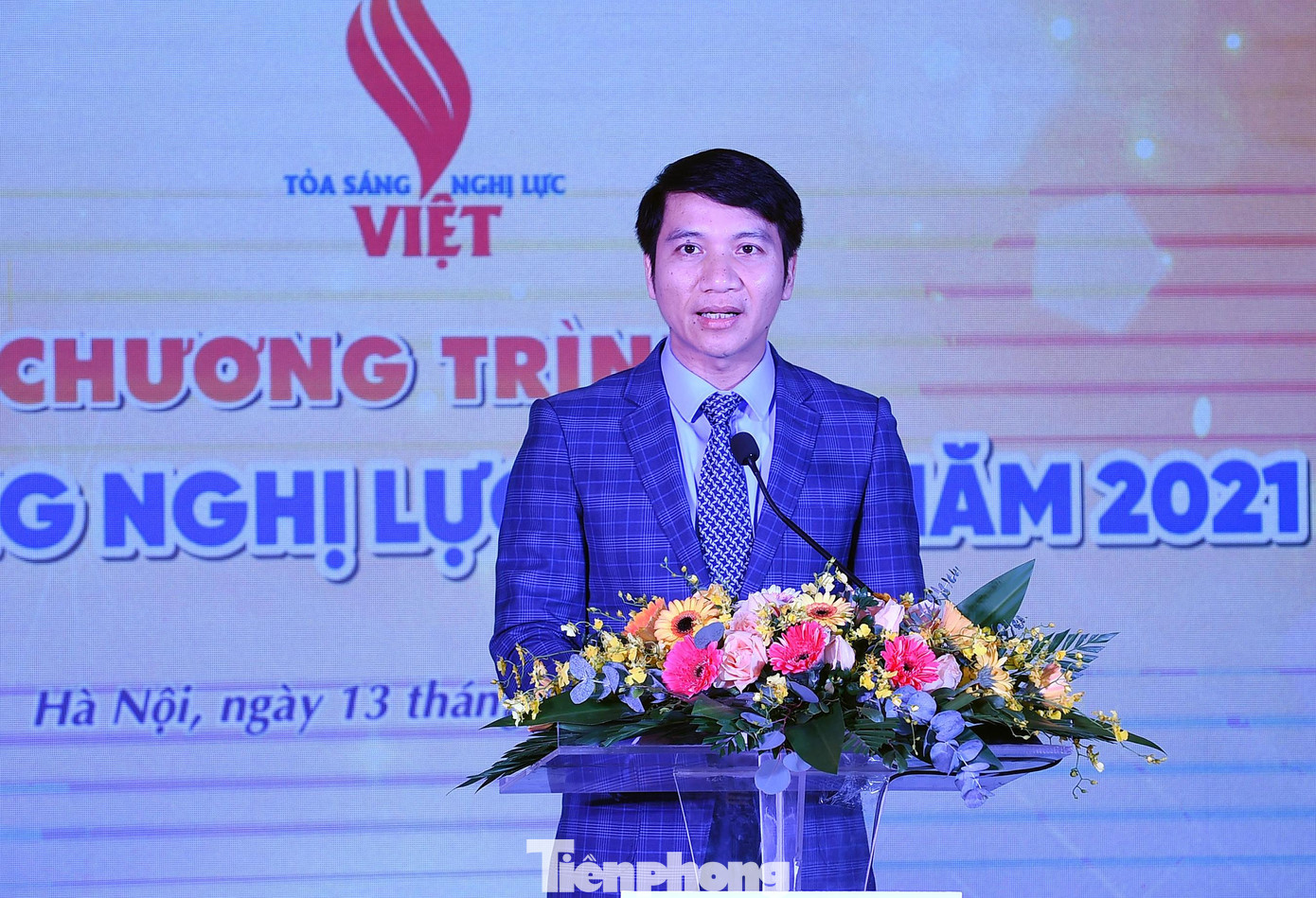 Anh Nguyễn Ngọc Lương phát biểu tại chương trình.