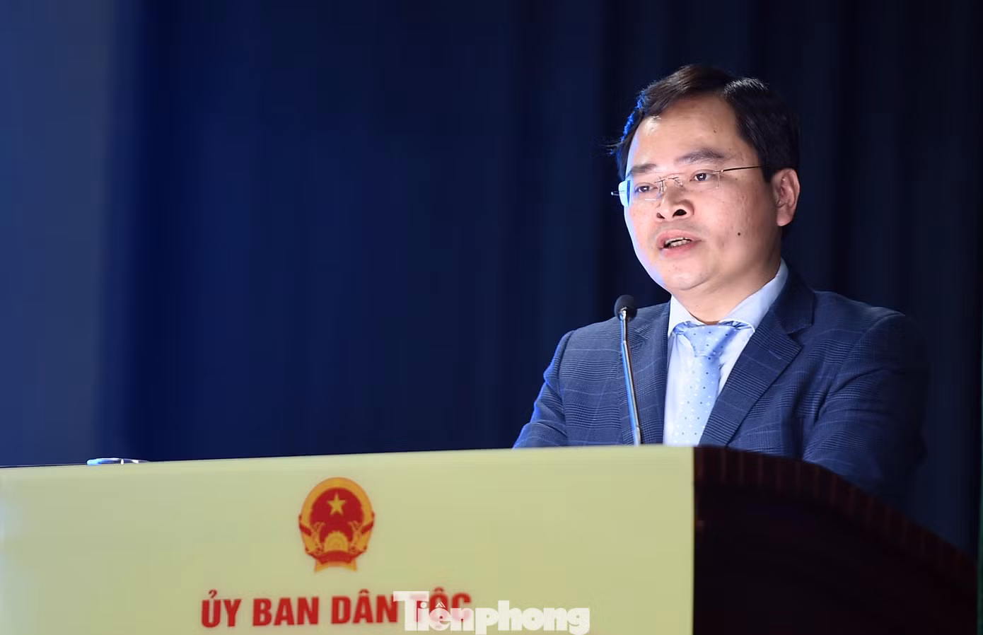 Anh Nguyễn Anh Tuấn - Ủy viên T.Ư Đảng, Bí thư thứ nhất T.Ư Đoàn phát biểu tại chương trình. Ảnh: Xuân Tùng
