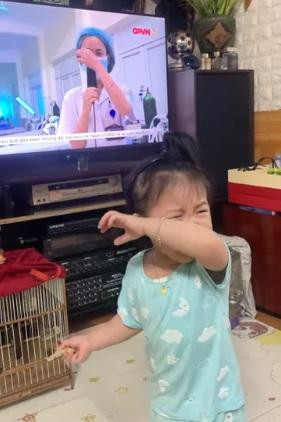 Bé gái òa khóc đòi mẹ khi nhìn thấy mẹ trên TV Bé gái òa khóc đòi mẹ khi nhìn thấy mẹ trên TV
