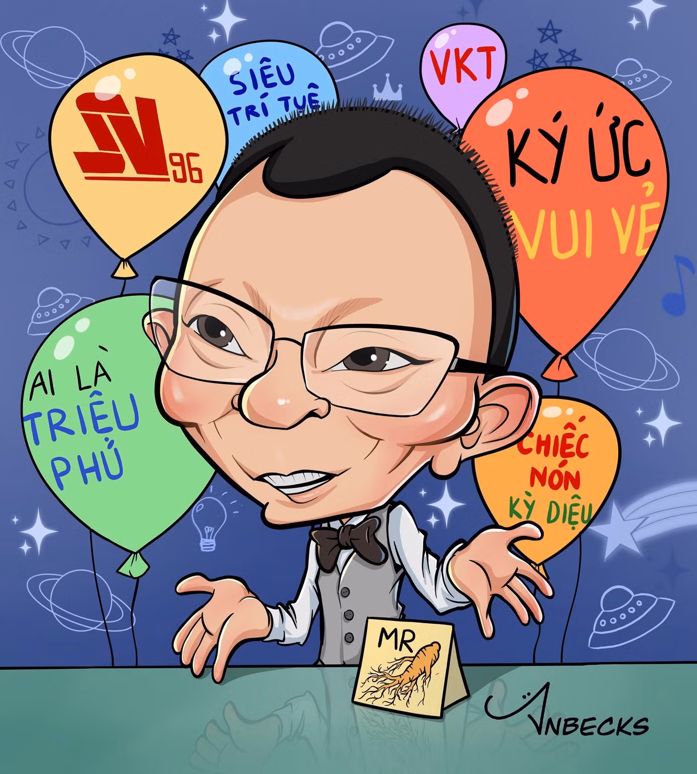MC Lại Văn Sâm qua nét vẽ của anh Thái Hà An