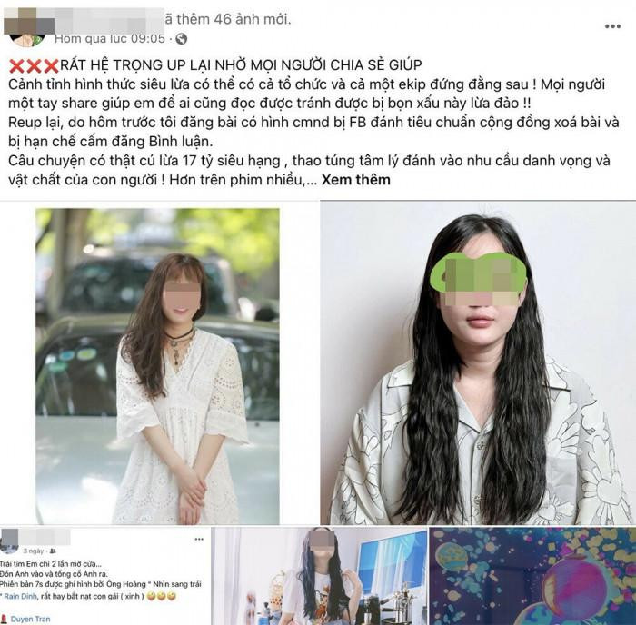 Bài đăng của chị N.L. tố V.A. lừa đảo. Bài đăng của chị N.L. tố V.A. lừa đảo.