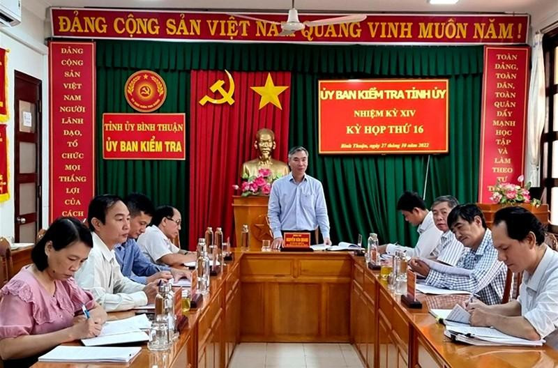 Tại kỳ họp thứ 16, Ủy ban Kiểm tra Tỉnh ủy đã quyết định thi hành kỷ luật bằng hình thức Cảnh cáo đối với ông Lê Văn Long, nguyên Phó Bí thư Huyện ủy, nguyên Chủ tịch UBND huyện Bắc Bình. Tại kỳ họp thứ 16, Ủy ban Kiểm tra Tỉnh ủy đã quyết định thi hành kỷ luật bằng hình thức Cảnh cáo đối với ông Lê Văn Long, nguyên Phó Bí thư Huyện ủy, nguyên Chủ tịch UBND huyện Bắc Bình.
