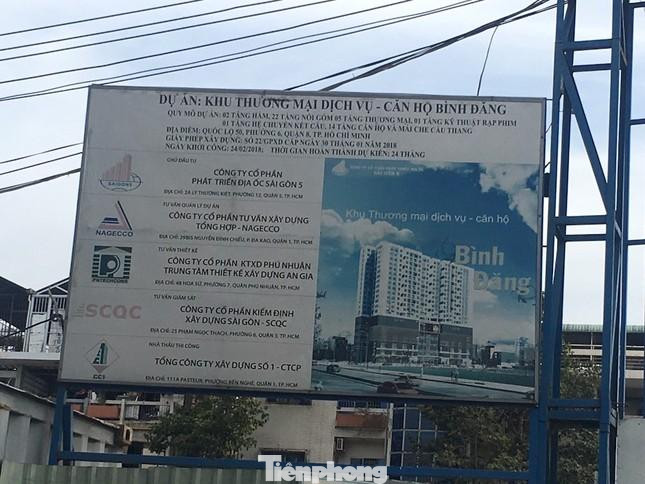 Tương tự, dự án Trung tâm thương mại căn hộ Bình Đăng (quốc lộ 50, phường 6, quận 8) cũng do Công ty CP Phát triển Địa ốc Sài Gòn 5 làm chủ đầu tư.