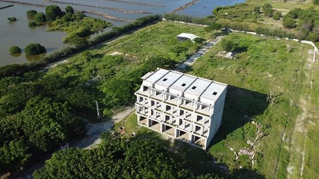 5 căn nhà được xây dựng kiên cố nằm trong ở thương mại thấp tầng tại phường 12, TP.Vũng Tàu dù chủ đầu tư chưa chuyển mục đích sử dụng đất, chưa được cấp giấy phép xây dựng.