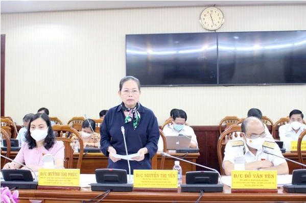 Bà Nguyễn Thị Yến-Phó Bí thư Thường trực Tỉnh ủy-Trưởng Đoàn ĐBQH tỉnh Bà Rịa-Vũng Tàu kết luận tại buổi làm việc sáng 30/3. Bà Nguyễn Thị Yến-Phó Bí thư Thường trực Tỉnh ủy-Trưởng Đoàn ĐBQH tỉnh Bà Rịa-Vũng Tàu kết luận tại buổi làm việc sáng 30/3.