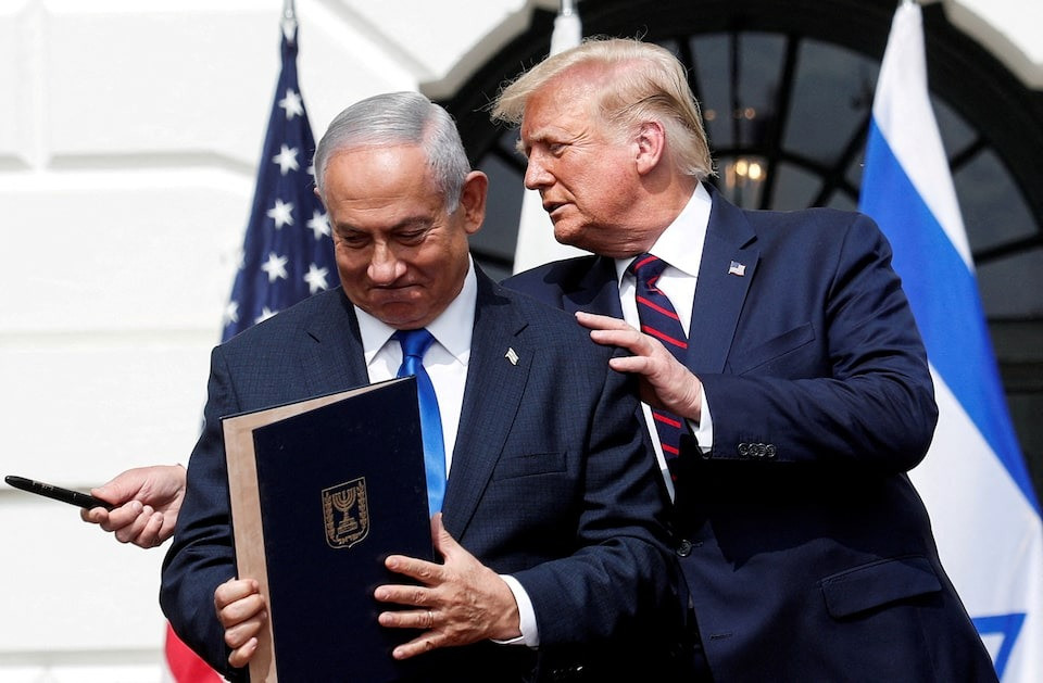 Tổng thống Mỹ Donald Trump và Thủ tướng Israel Benjamin Netanyahu. (Ảnh: Reuters)